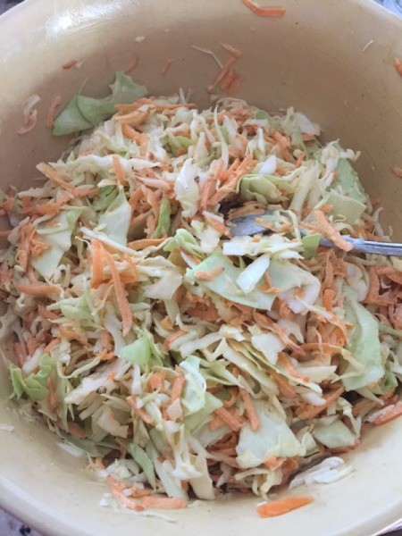 Sweet and Spicy Coleslaw in bowl