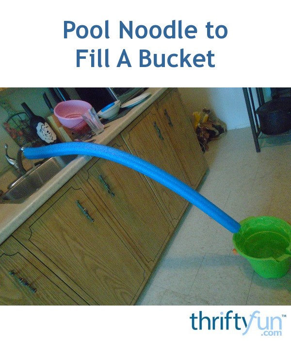Pool Noodle to Fill A Bucket ThriftyFun