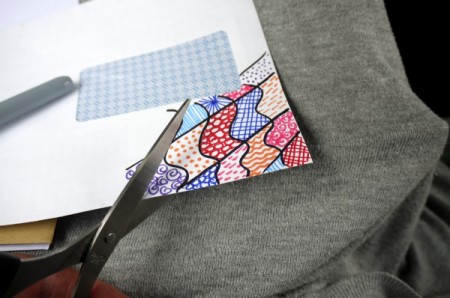 Recycled Envelope Corner Page Bookmarks - cut off corner