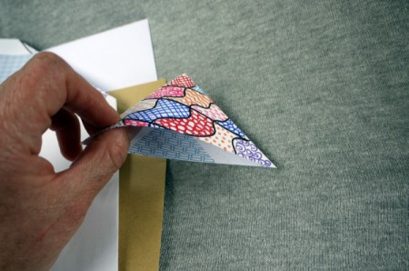 Recycled Envelope Corner Page Bookmarks - open up the cut corner