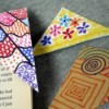 Recycled Envelope Corner Page Bookmarks - three complete corner bookmarks