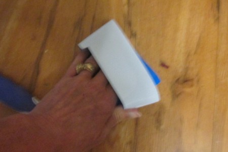 Duct Tape for Picking Up Fragments of Glass - tape wrapped around hand