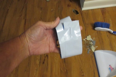 Duct Tape for Picking Up Fragments of Glass