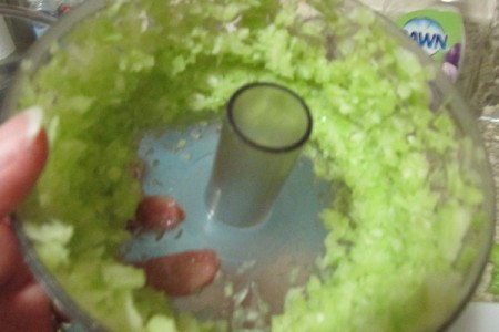 minced celery in food processor