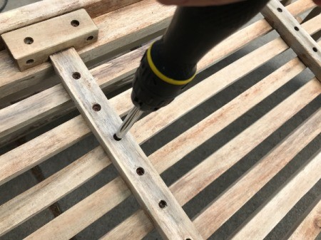 Refinishing Teak Outdoor Furniture - tightening loose screws