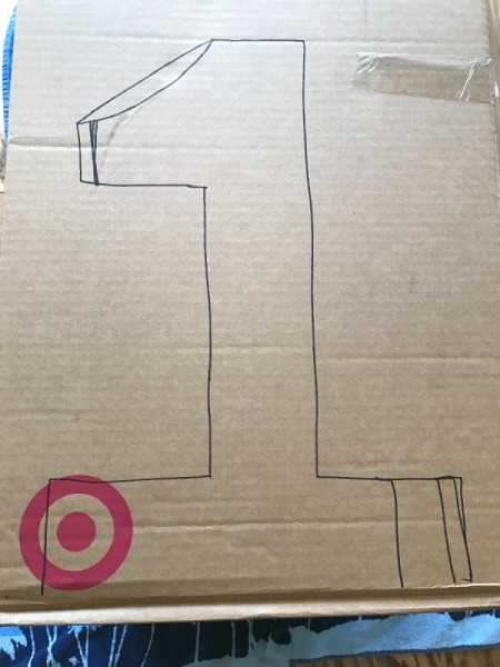 Birthday Number Piñata - draw the number free hand with your Sharpie