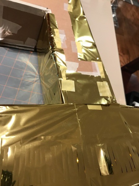 Birthday Number Piñata - taping fringe