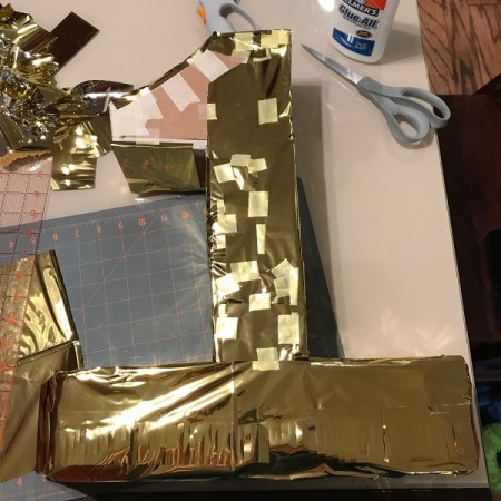 Birthday Number Piñata - fringe on bottom of number