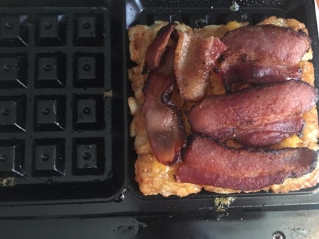 Bacon added to Tater Tot Waffle