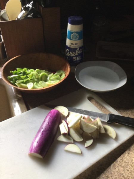 slicing egg plant