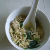 Ramen Noodles with veggies in a bowl