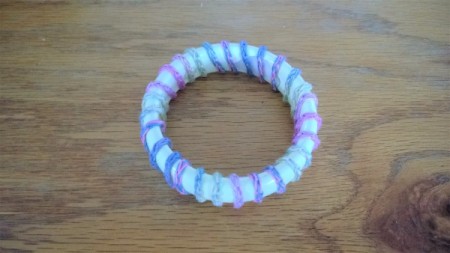 A Bevy of Crochet Bangles - wrap chain around the bangle