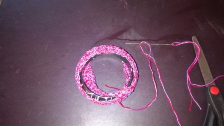 A Bevy of Crochet Bangles - connect ends and wrap around the bangle