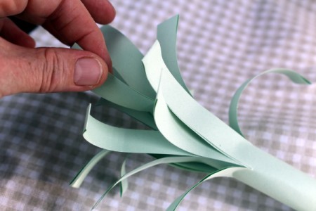Paper Flower Bouquet - gently pull up on the center