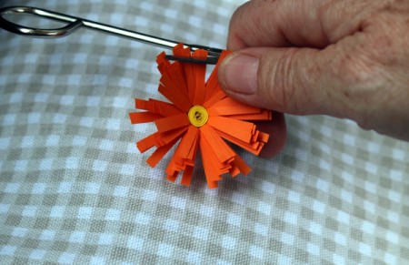 Paper Flower Bouquet - use scissors to curl the petals a bit