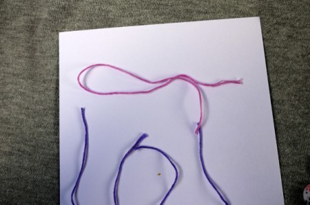 Heart Balloons Greetings Card - cut a piece long enough to tie in a bow