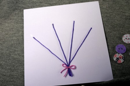 Heart Balloons Greetings Card - glue in place