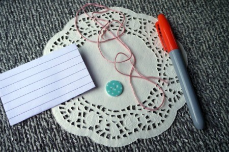 Paper Doily Envelope - supplies