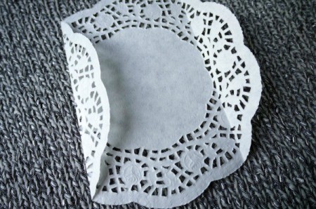 Paper Doily Envelope - fold sides not quite to the center