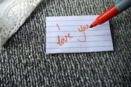 Paper Doily Envelope - cut a piece of paper to fit and write your message