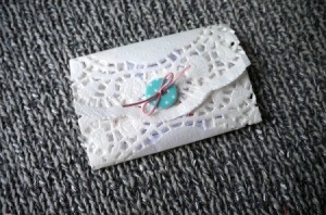 Paper Doily Envelope - finished envelope