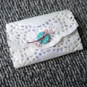 Paper Doily Envelope - finished envelope