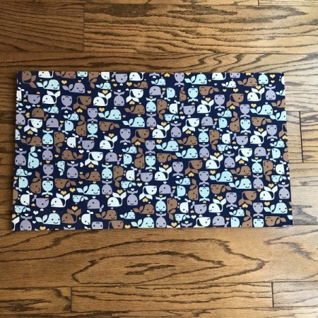 Fabric Corkboard - front of fabric wrapped board