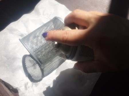 Flour Flower Mesh Cup - spray paint mesh cup