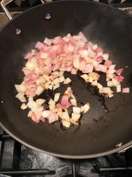 onion in pan