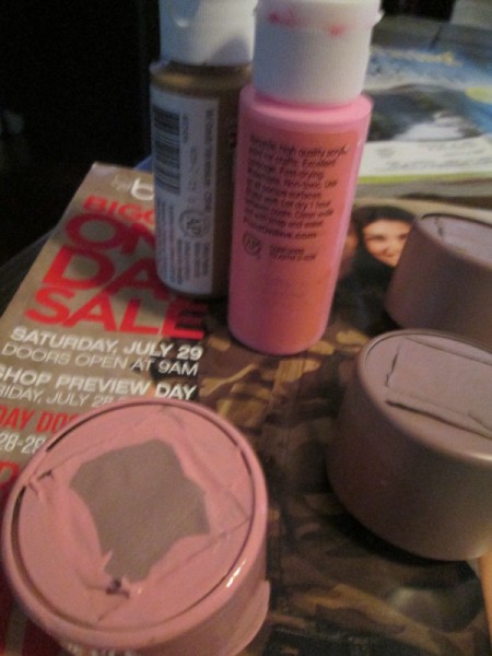 Making A Solar Outdoor Chandelier - painted cap