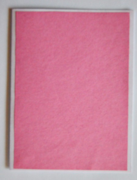 Magical Summer Birthday Card - glue the dark pink sugar paper to the folded cardstock