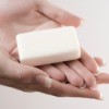 A white bar of soap.