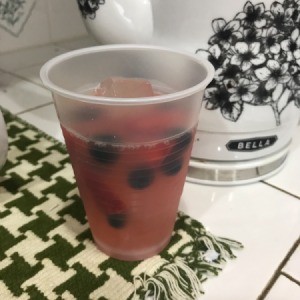 Berry Infused Lemonade in cup