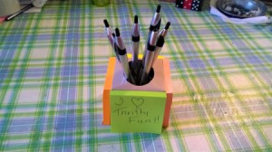 Post-it Note Pen Holder