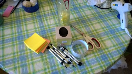 Post-it Note Pen Holder supplies