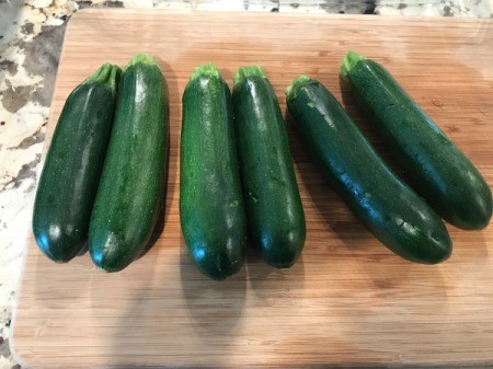 zucchini on cutting board