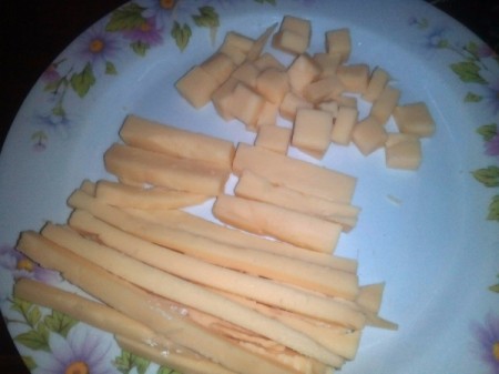 Cheese Sticks and cubes
