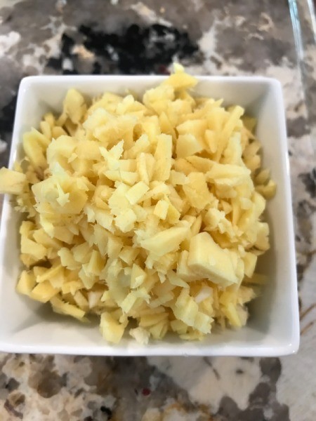 chopped ginger and garlic