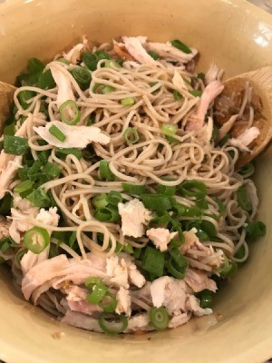 Cold Soba Noodle Salad in bowl