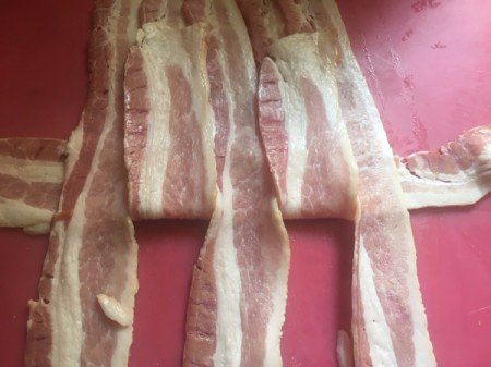 weaving bacon strips