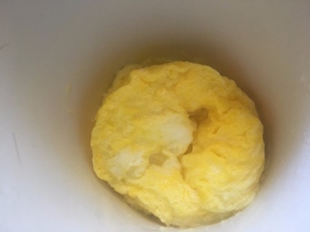 micro waved scrambled egg