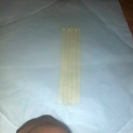 Coin Purse Made from Hot Glue Sticks - cover with a second piece