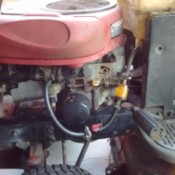 Craftsman Riding Mower Won't Start - closeup of mower engine