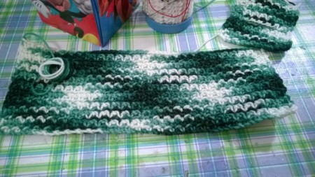 Crochet Tissue Box Cover and Bath Decor - oops too short