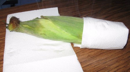 bowl wrapped around corn cob