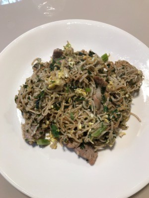 Pork Yakisoba on plate