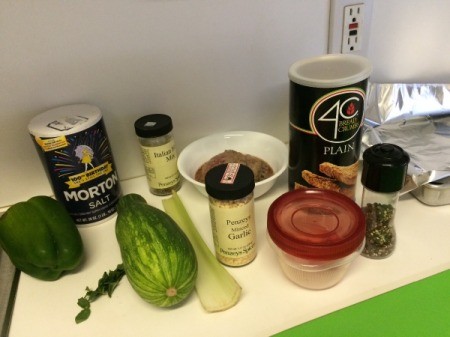 Stuffed Zucchini Squash ingredients