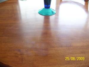 After pics -  White Heat Marks on Wood Table