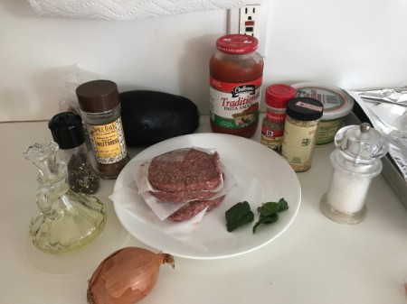 Easy Moussaka ingredients