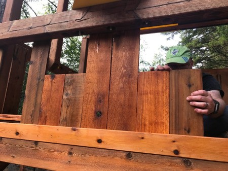 Refinishing a Wooden Playground - replacing boards